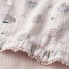 Tea Party Picnic Organic Muslin Lace Edge Blankie, Florals - Blankets - 2