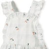 Strawberry Fields Swiss Dot Bibbed Bubble, Dots - Dresses - 2