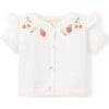 Strawberry Fields Picnic Hand-Embroidered Cardigan, Dots - Cardigans - 1 - thumbnail