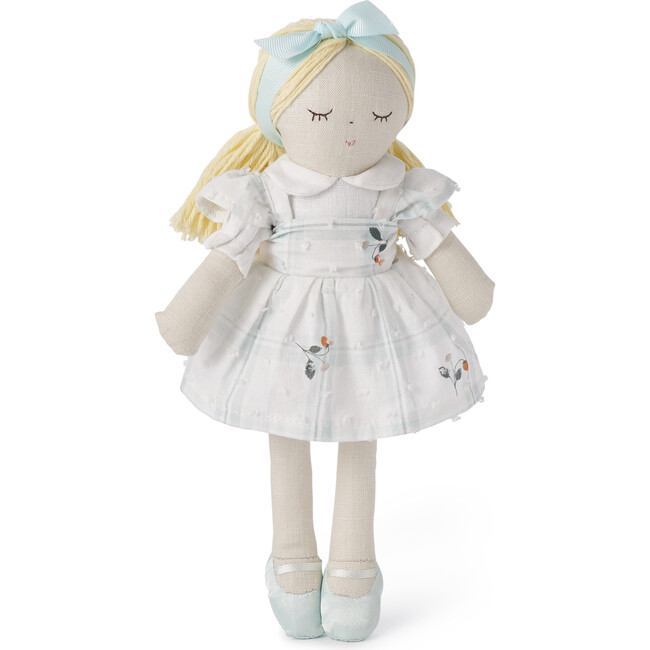 Strawberry Fields Boxed Linen Amelia Doll, Dots