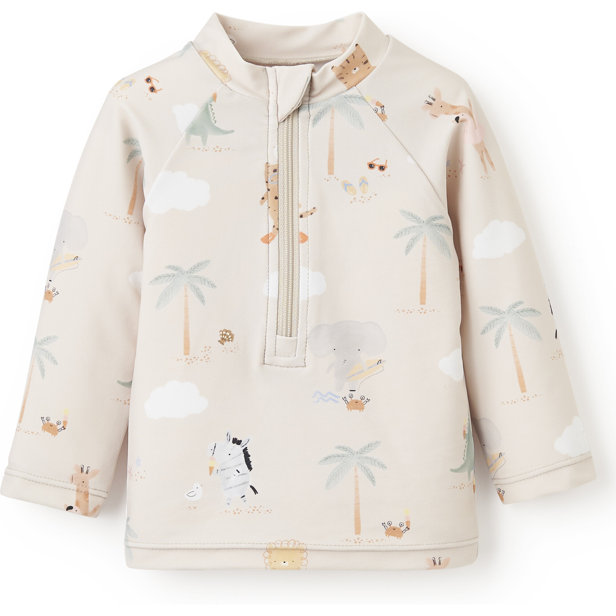 Seaside Safari Rainy Day Rash Guard, Multicolors - Rash Guards - 1