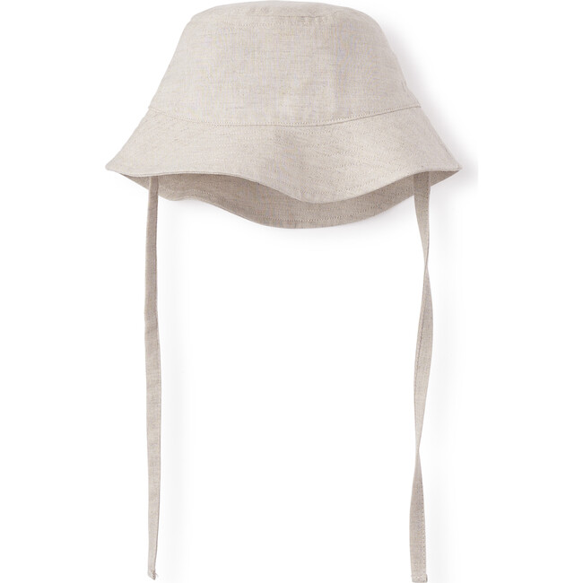 Seaside Safari Natural Linen Bucket Hat, Tan