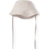 Seaside Safari Natural Linen Bucket Hat, Tan - Hats - 1 - thumbnail