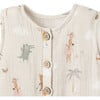 Seaside Safari Organic Muslin Sleeveless Shortall, Tan - Shorts - 2