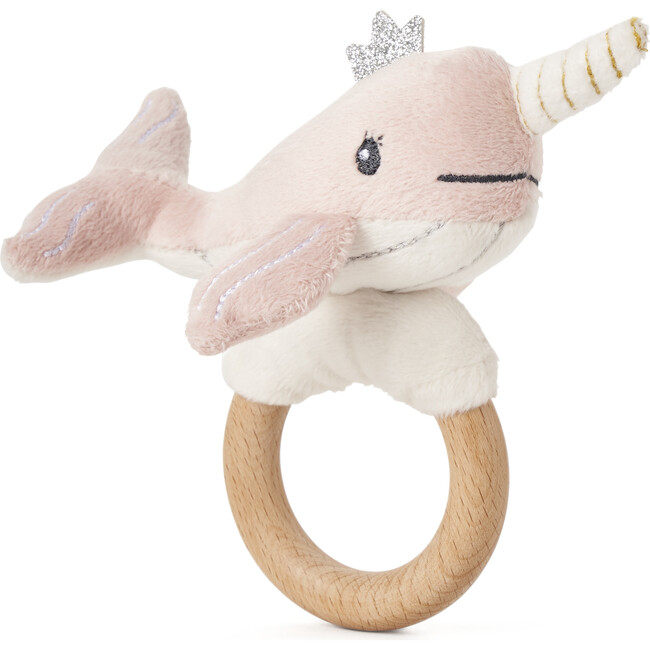 Sea Magic Narwhal Ring Rattle Plush, Multicolors - Rattles - 2