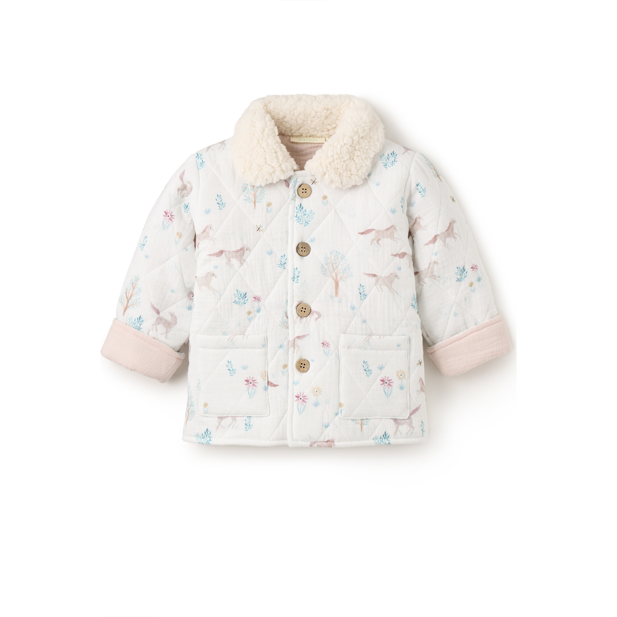 Pony Meadow Organic Muslin Quilted Jacket, Multicolors - Fleece & Sherpa Jackets - 1