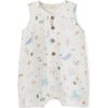 Ocean Adventure Muslin Shortall, Blue - Shorts - 1 - thumbnail