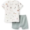 On The Farm Organic Muslin Top & Shorts, Multicolors - Shorts - 3