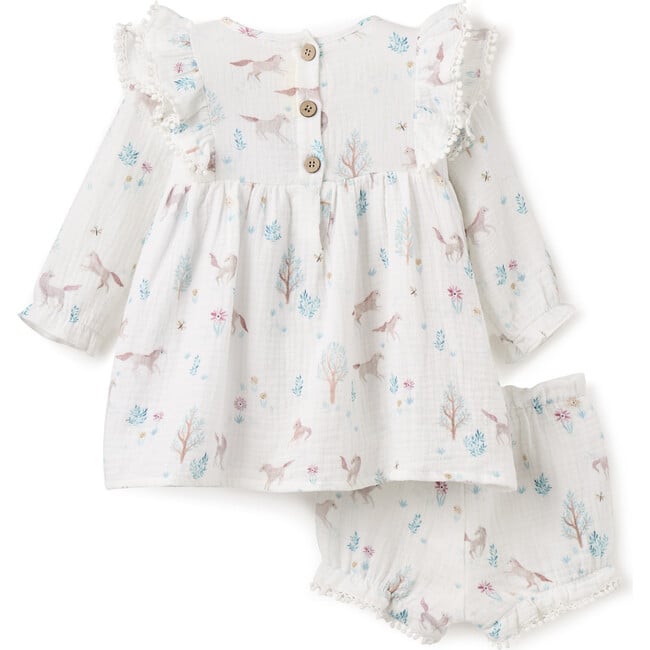 Pony Meadow Organic Muslin Dress With Bloomer, Multicolors - Bloomers - 4