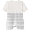 Ocean Adventure Whale Striped Shortall Knit, Blue - Shorts - 2