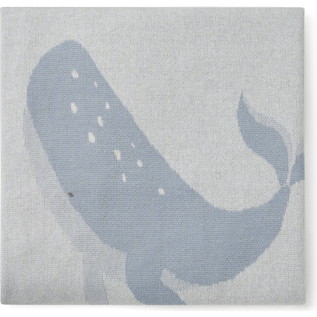 Ocean Adventure Knit Whale Blanket 30X40, Blue - Blankets - 1