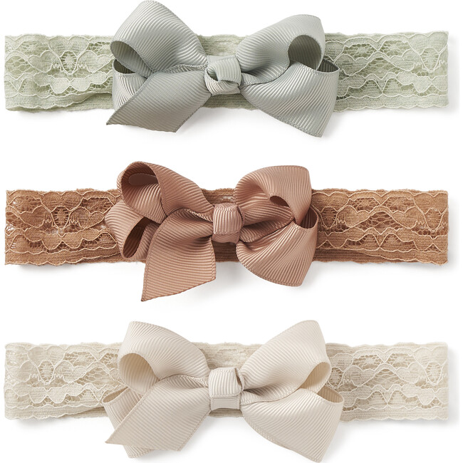 Lacey Bow Neutral, Multicolors (Pack Of 3)