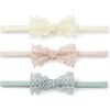 Headband Lacey Bows, Multicolors (Pack Of 3) - Headbands - 1 - thumbnail