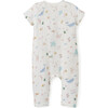 Ocean Adventure Muslin Short Sleeve Jumpsuit White, Blue - Jumpsuits - 3