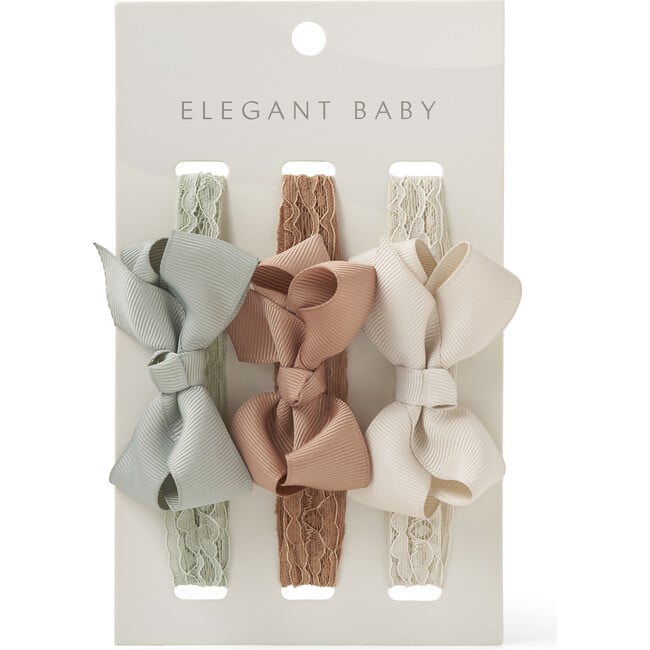 Lacey Bow Neutral, Multicolors (Pack Of 3) - Bows - 3