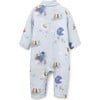 Magical Adventure Organic Muslin Jumpsuit, Blue - Overalls - 3