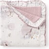 Fairytale Wonderland Organic Muslin Security Blankie 20X20, Pink - Blankets - 1 - thumbnail