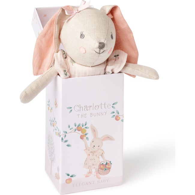 Garden Picnic Linen Charlotte The Bunny Toy 10-Inch Boxed, Pink - Plush - 2