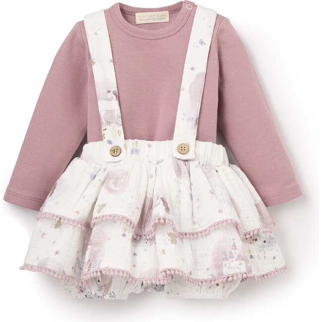 Fairytale Wonderland Bodysuit & Muslin Ruffle Bloomer, Pink