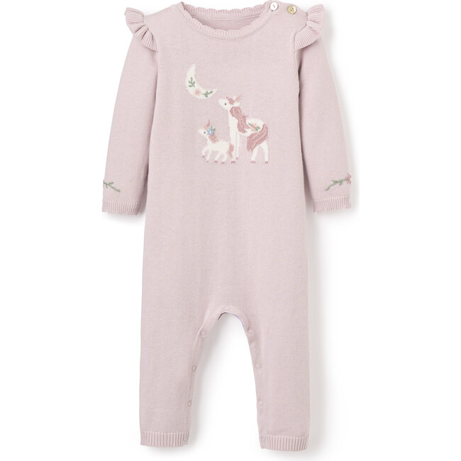 Fairytale Wonderland Unicorn Knit Jumpsuit, Violet & Pink