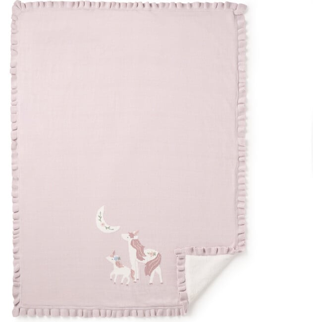 Fairytale Wonderland Unicorn Knit Blanket 30X40, Violet & Pink - Blankets - 3