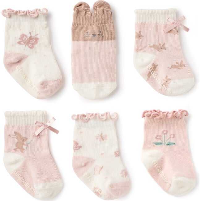 Garden Picnic Socks 0-12M, Pink - Socks - 2