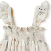 Seaside Safari Organic Muslin Smocked Sundress & Bloomer Set, Tan - Bloomers - 2