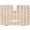 Women's Hand-Woven Wicker Snacker, White & Natural - Lunchbags - 1 - thumbnail