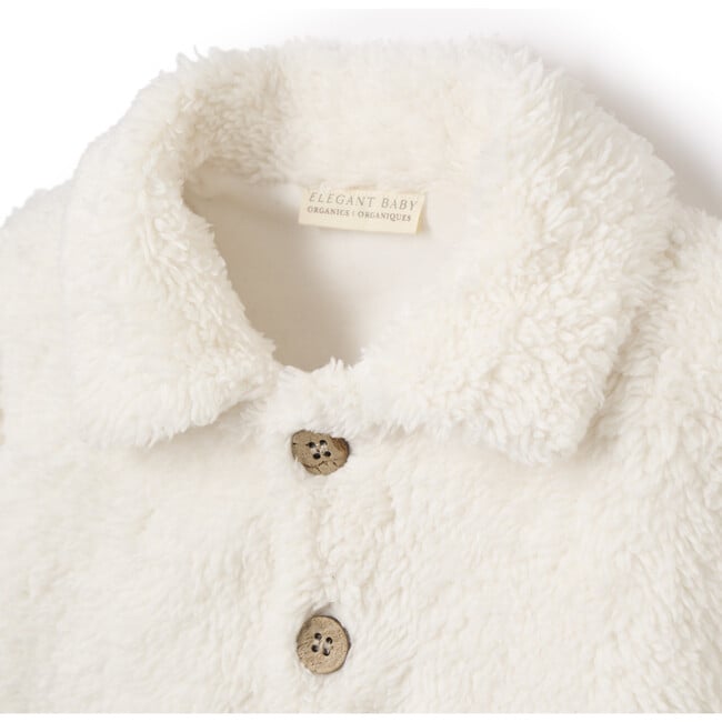 Fairytale Wonderland Whisper Sherpa Teddy Coat, Pink & White - Coats - 2