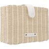Women's Hand-Woven Wicker Snacker, White & Natural - Lunchbags - 2