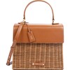 Women's Hand-Woven Wicker Luncher, Brown - Lunchbags - 1 - thumbnail