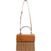 Women's Hand-Woven Wicker Luncher, Brown - Lunchbags - 3