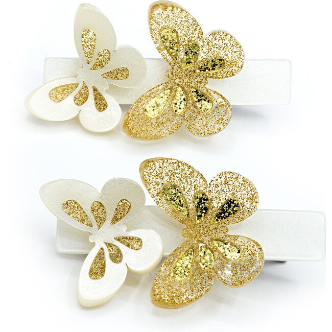 Butterfly Gold Hair Clips