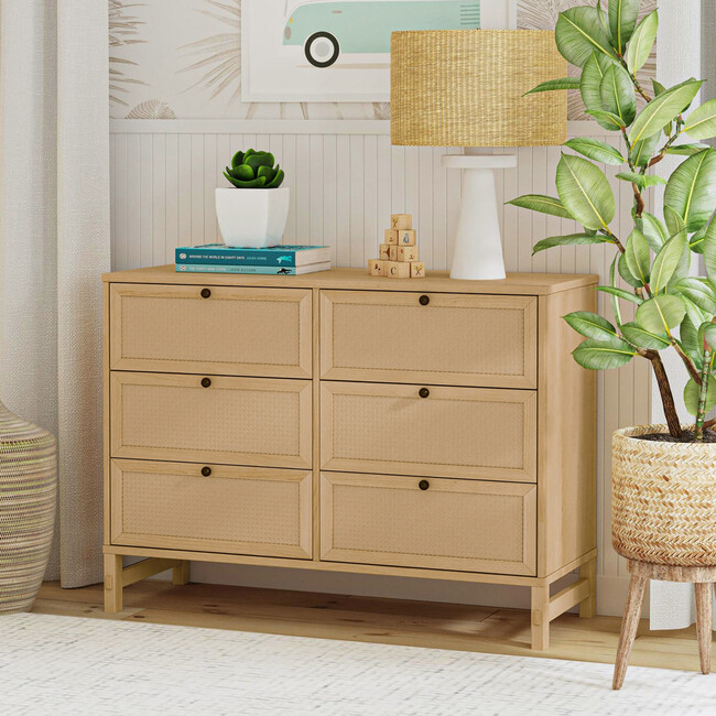 Margot 6-Drawer Dresser, Honey - Dressers - 3