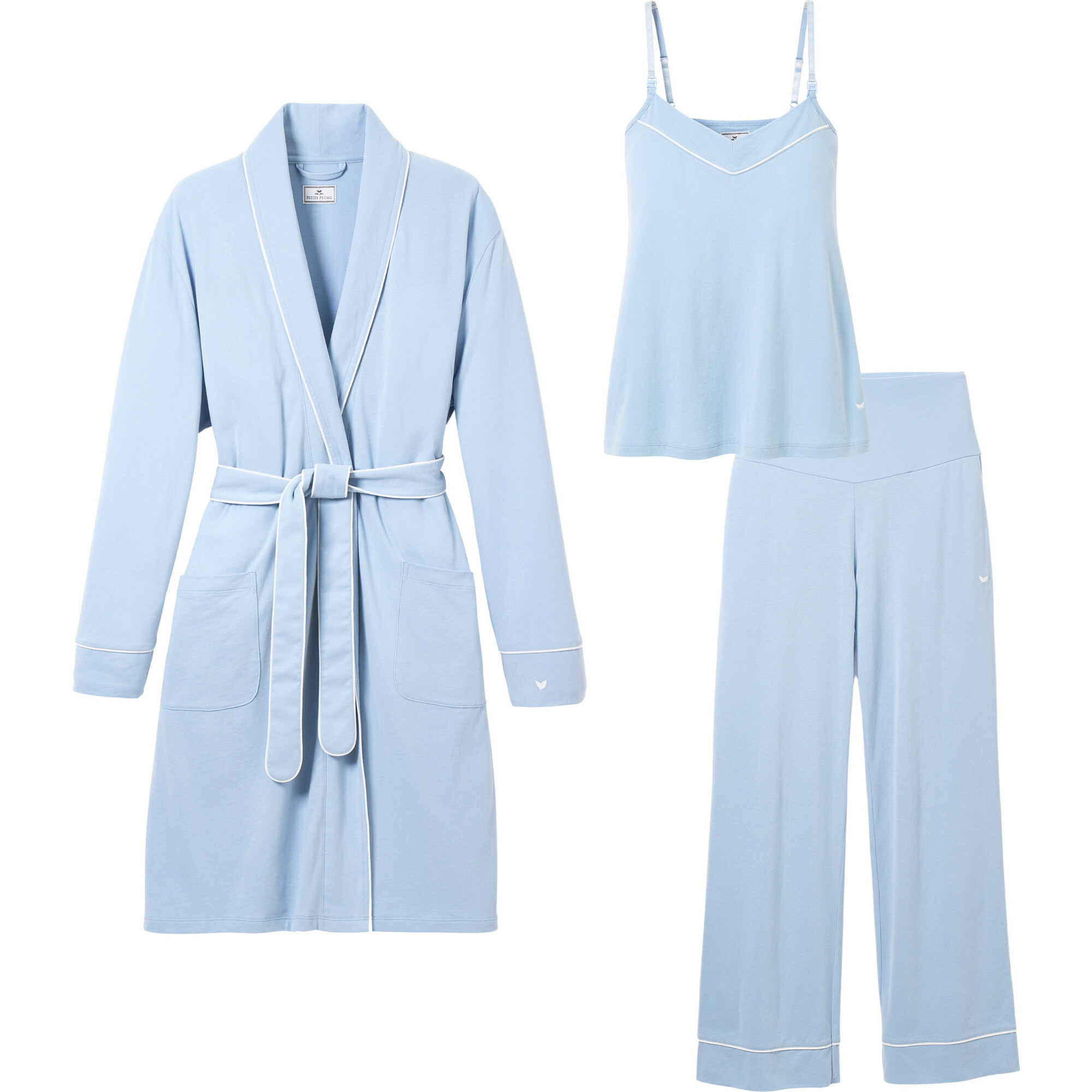 Maternity Cozy Set, Periwinkle - Pajamas - 1