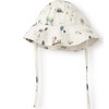 Pond Friends Organic Muslin Sunhat, Green - Hats - 1 - thumbnail