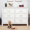 Charlie 6-Drawer Double Dresser, White - Dressers - 2