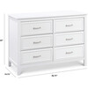 Charlie 6-Drawer Double Dresser, White - Dressers - 9