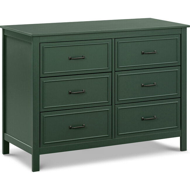 Charlie 6-Drawer Double Dresser, Forest Green