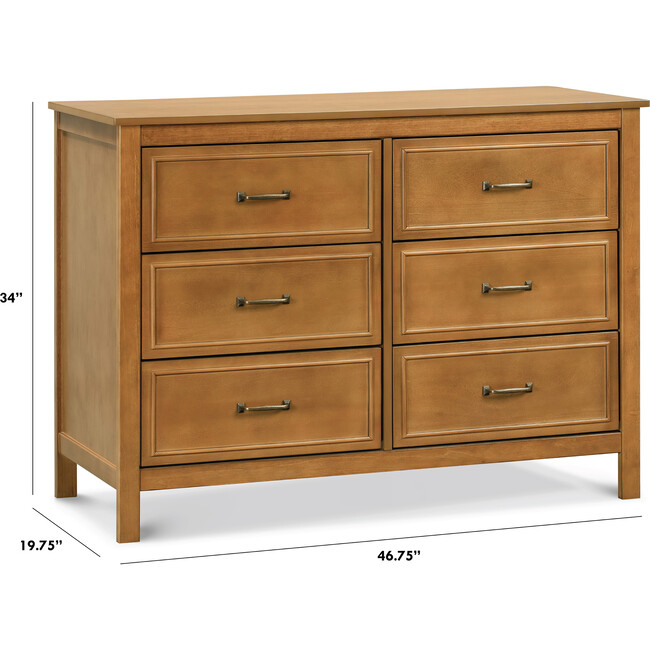 Charlie 6-Drawer Double Dresser, Chestnut - Dressers - 6