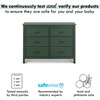 Charlie 6-Drawer Double Dresser, Forest Green - Dressers - 6