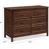 Charlie 6-Drawer Double Dresser, Espresso - Dressers - 10