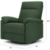 Suzy Recliner & Swivel Glider, Pine Green - Nursery Chairs - 7