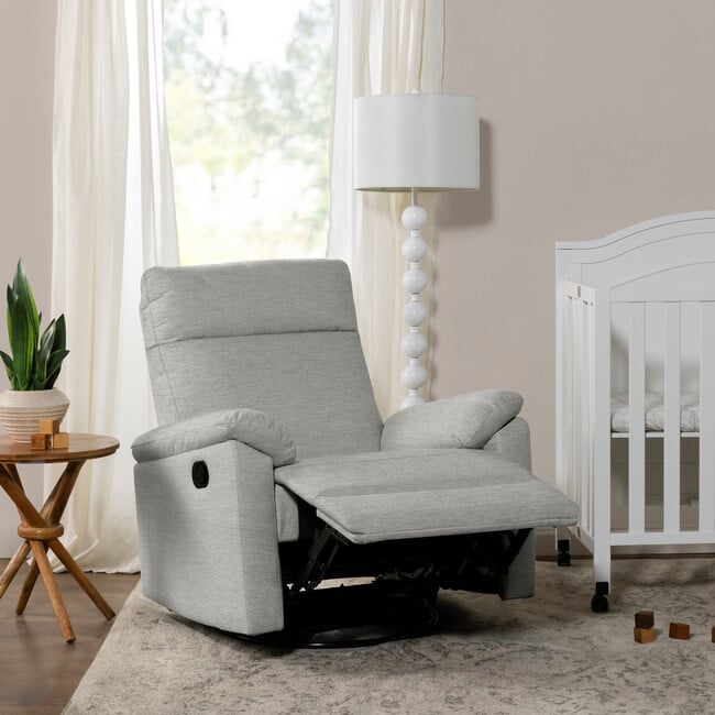 Suzy Recliner And Swivel Glider, Frost Grey - Nursery Chairs - 3