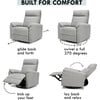 Suzy Recliner And Swivel Glider, Frost Grey - Nursery Chairs - 5