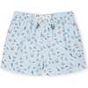 Men's Swim Trunks, Light Blue Sea Animals - Swim Trunks - 1 - thumbnail