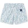 Men's Swim Trunks, Blue Green Coral - Swim Trunks - 2