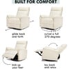 Suzy Recliner And Swivel Glider, Vanilla - Nursery Chairs - 5