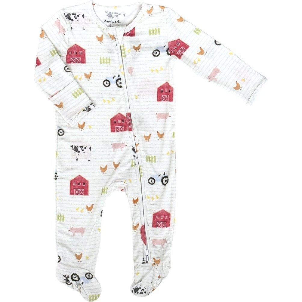 Farm & Co Zippered Long Sleeve Footie, Multi - Footie Pajamas - 1