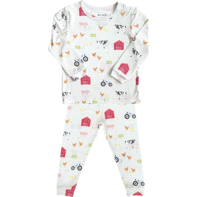 Farm & Co Print Long Sleeve Pajamas Set, Multicolors